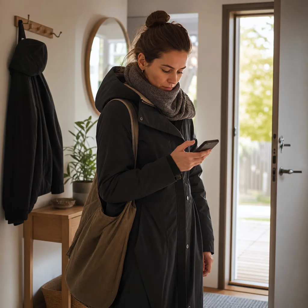 Person kollar surf och saldo i Comviq-appen i mobilen